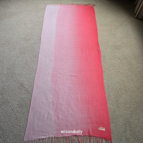 NWOT Cashmina Scarf Gradient Pink Ombre Italy - Picture 8 of 10